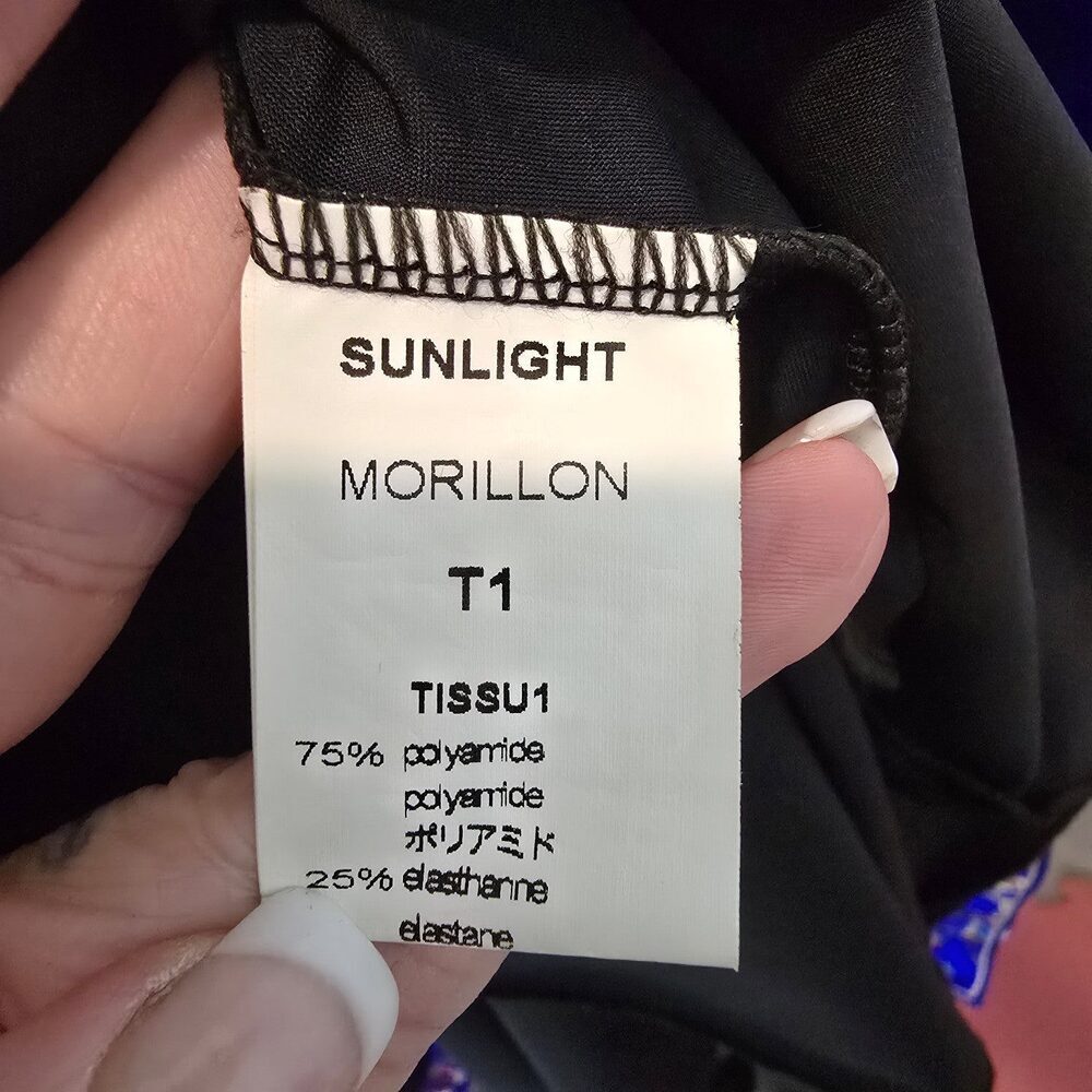 Sun Light Morillon Black Polka Dot Detail Sleeveless Dress Size 1 (S/M) - Picture 9 of 11